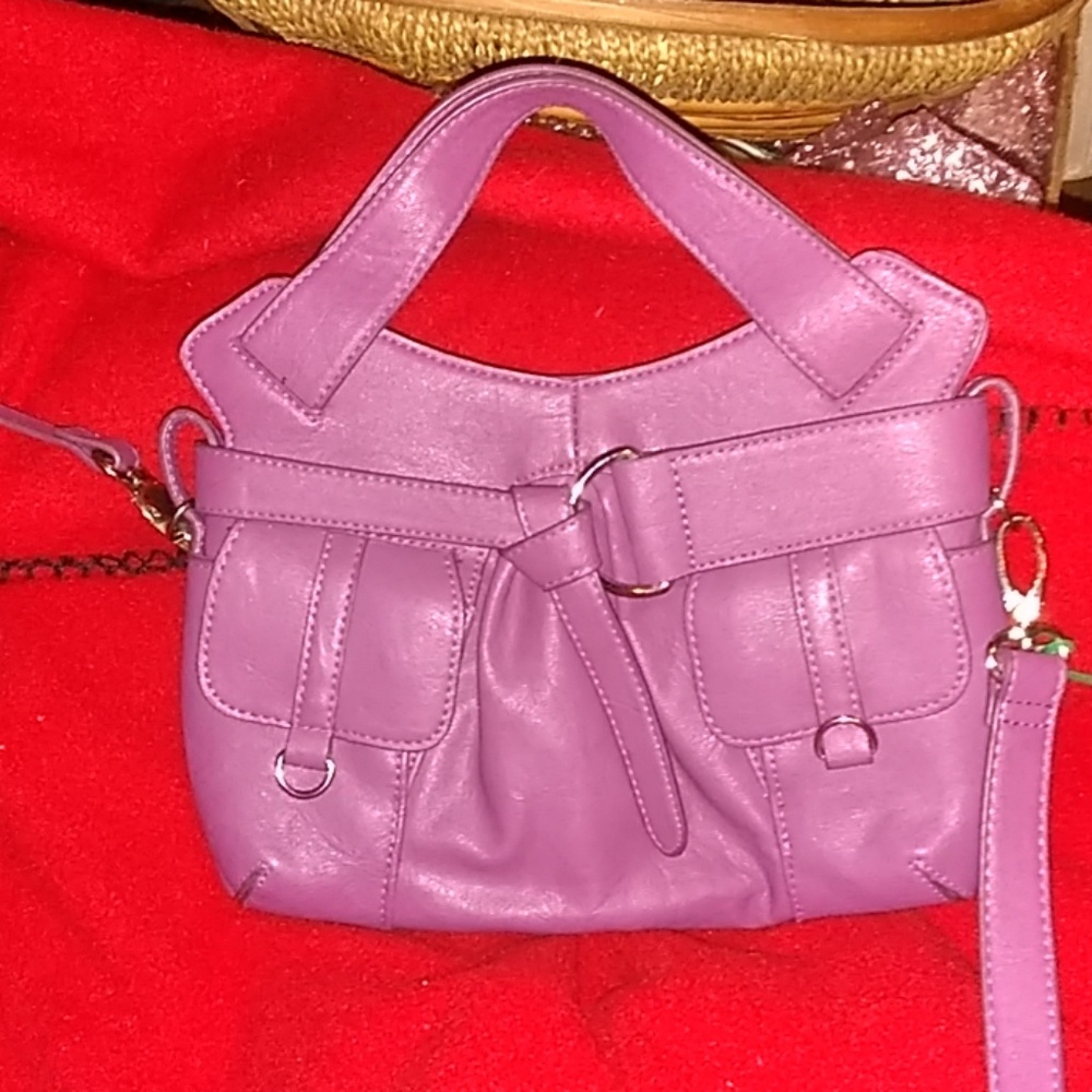 Purple Poppie Jones hands or shoulder bag